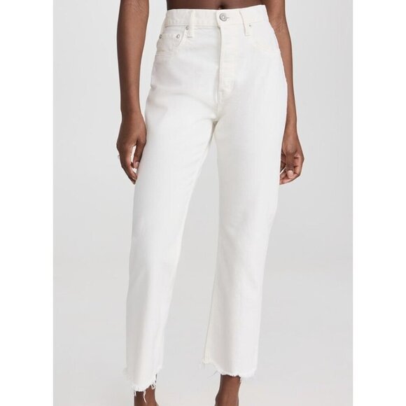 Moussy Denim - NWT Moussy MV Aurora Wide Straight Crop in White Size 26
